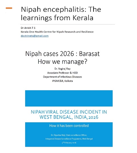 Presentations of the Nipah Virus Infection webinar hosted by the Community of Practice of Public health Intelligence in WHO SEAR and Health Emergencies Programme at WHO SEARO