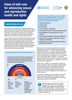 Value of self-care for advancing sexual and reproductive health and rights