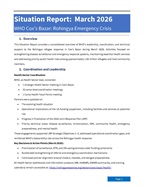 Cover image of "WHO CXB Monthly SitRep March 2026"
