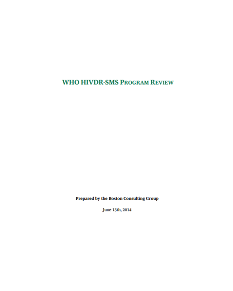 WHO global strategy for the surveillance and monitoring of HIV drug resistance (2014): Report