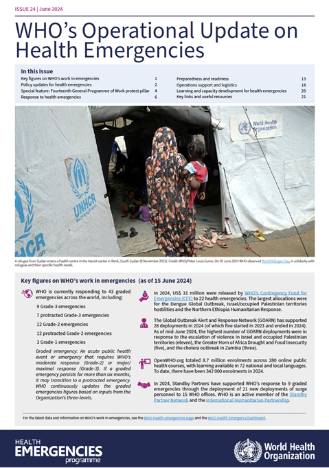 WHO's Operational Update on Health Emergencies - June 2024