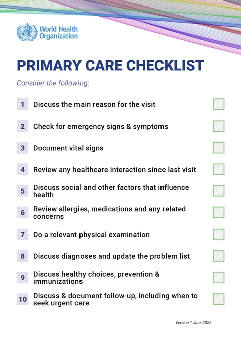 Primary Care Checklist