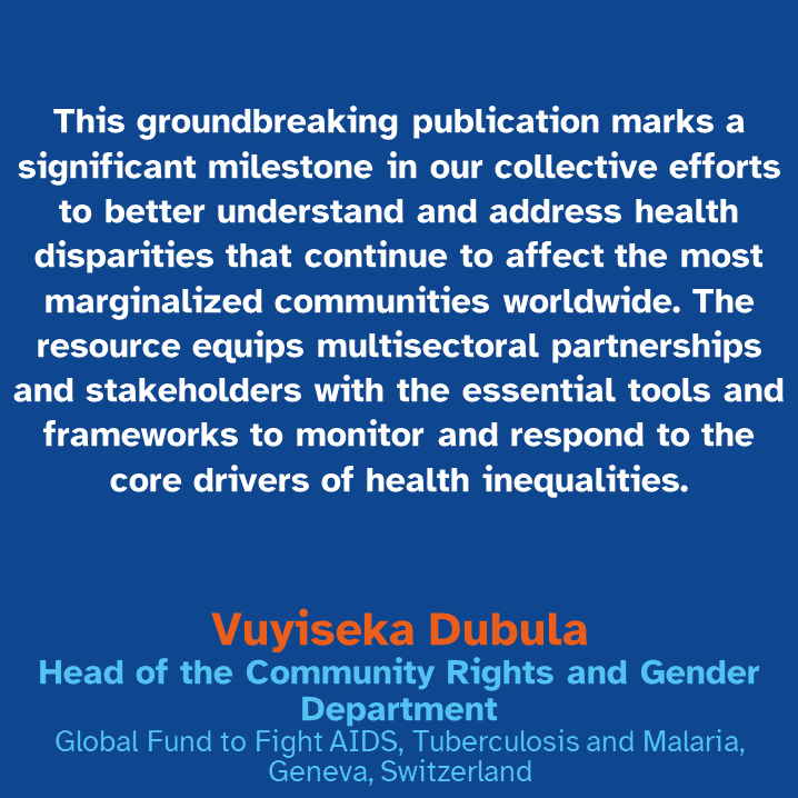 Endorsement6 Endorsement for the book "Health inequality monitoring: harnessing data to achieve health equity" from Vuyiseka Dubula