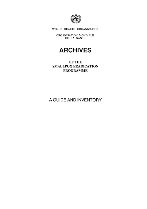 Smallpox Eradication Programme inventory