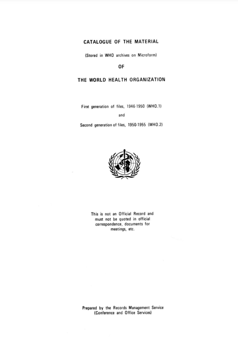 Centralized files, 1st & 2nd generations, Sub-fonds 1 & 2