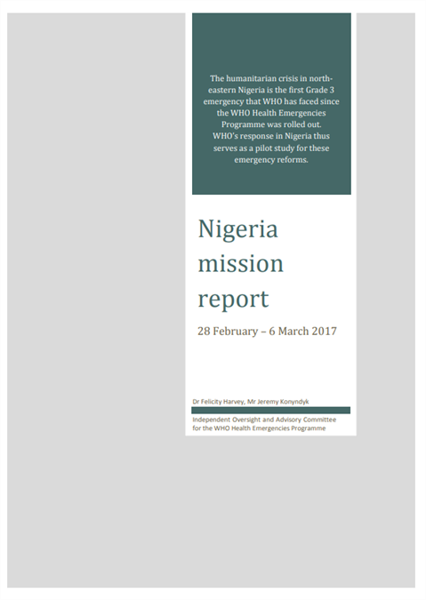 IOAC Field visits in Nigeria, 28 February – 6 March 2017