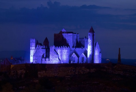 Image 11 Castle illuminated in blue