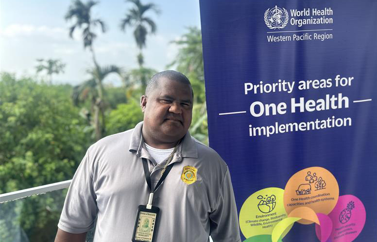 Everson Sadang, a Biosecurity Officer with the Ministry of Finance, Palau