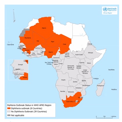 Map Diphtheria - AFRO DON 2025