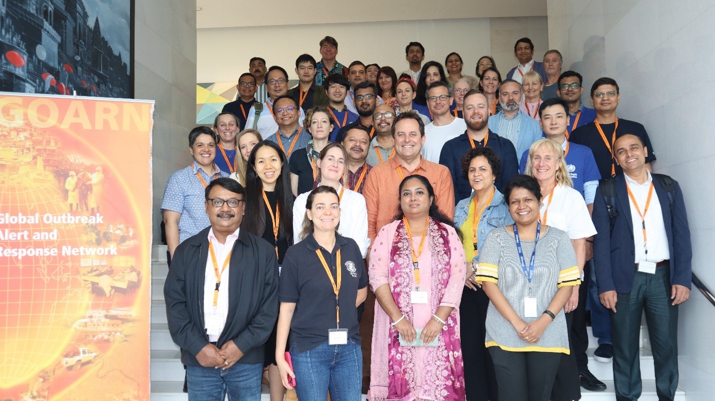 Colored group photo of GOARN meeting participants