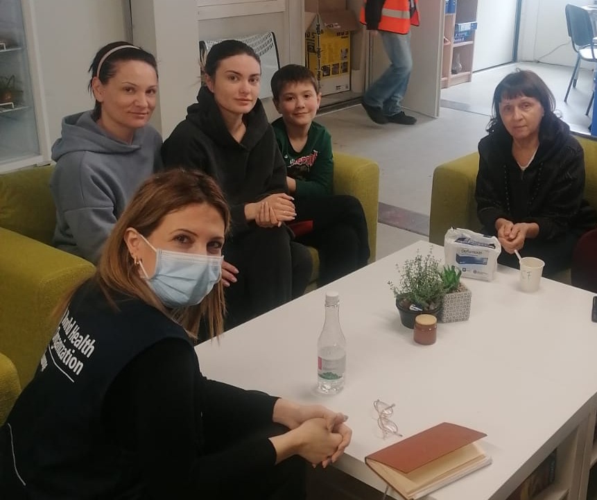 Focus group discussion with Ukrainian refugees in a shelter in Romania