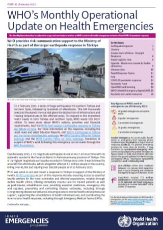 Monthly operational update on health emergencies - February 2023