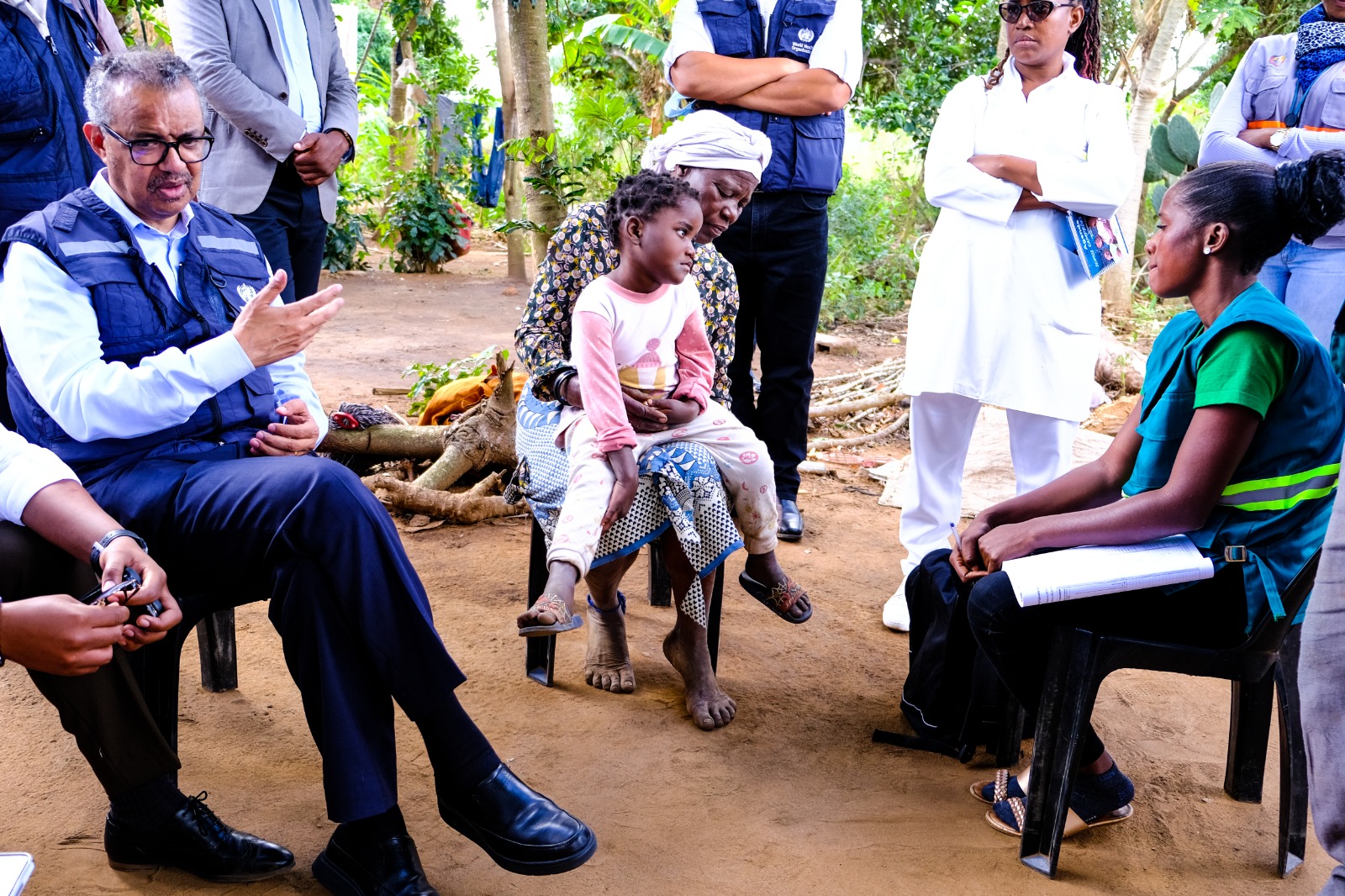 Visit of Director-General Tedros Adhanom Ghebreyesus during community activities in Boane District, Mozambique, July 2023