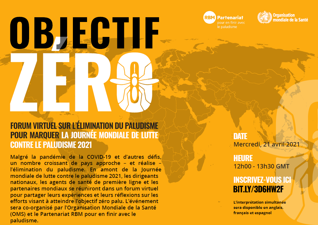 Prospectus forum en ligne sur la journée mondiale de lutte contre le paludisme 2021