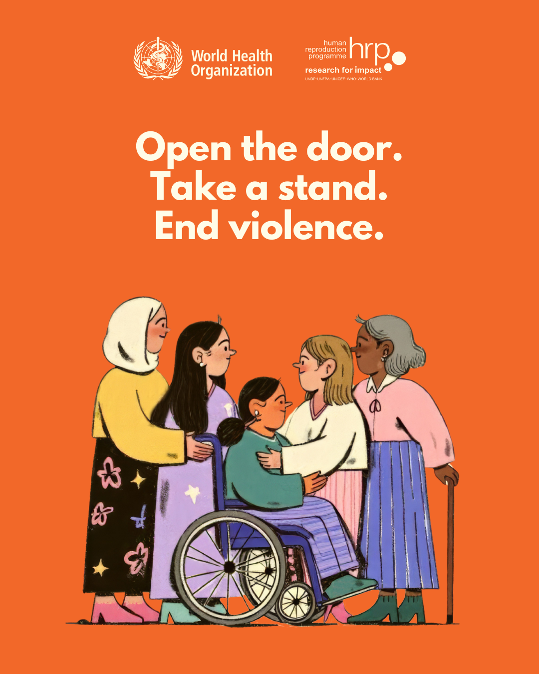 Open the door Open the door. Take a stand. End violence