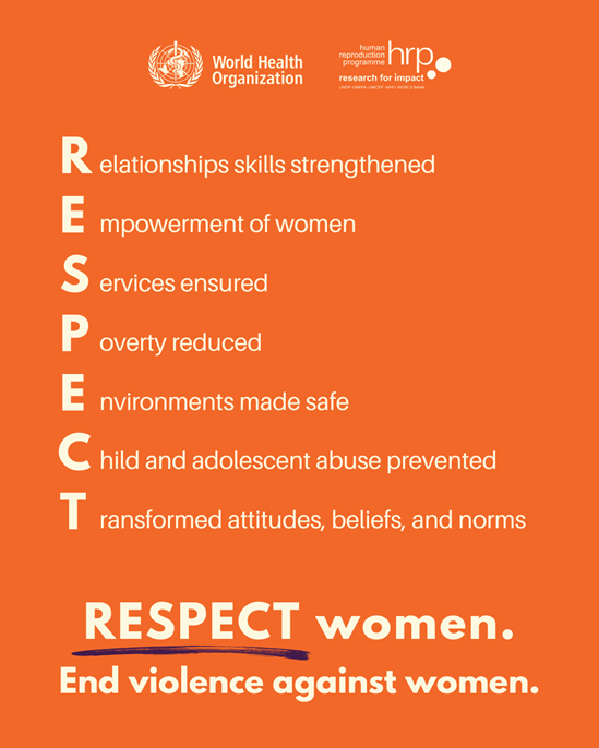 RESPECT women. End violence against women