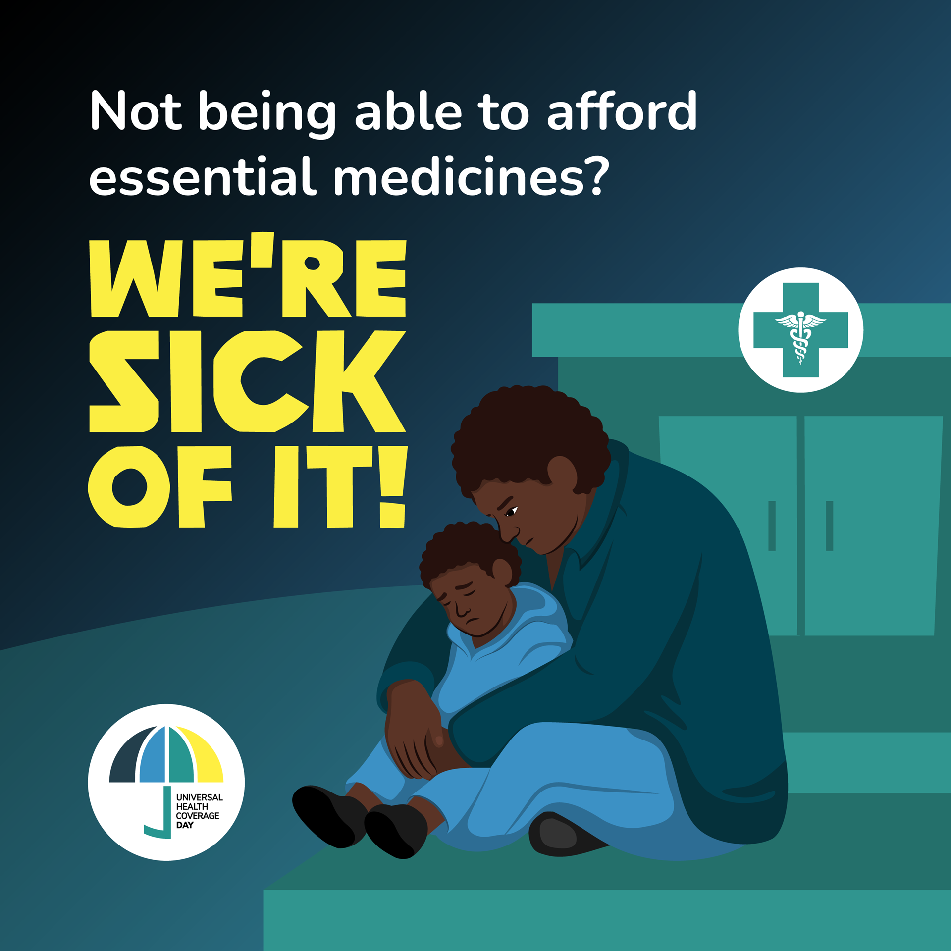 UHCD2025 Not abieng able to afforad essential medicines infographic