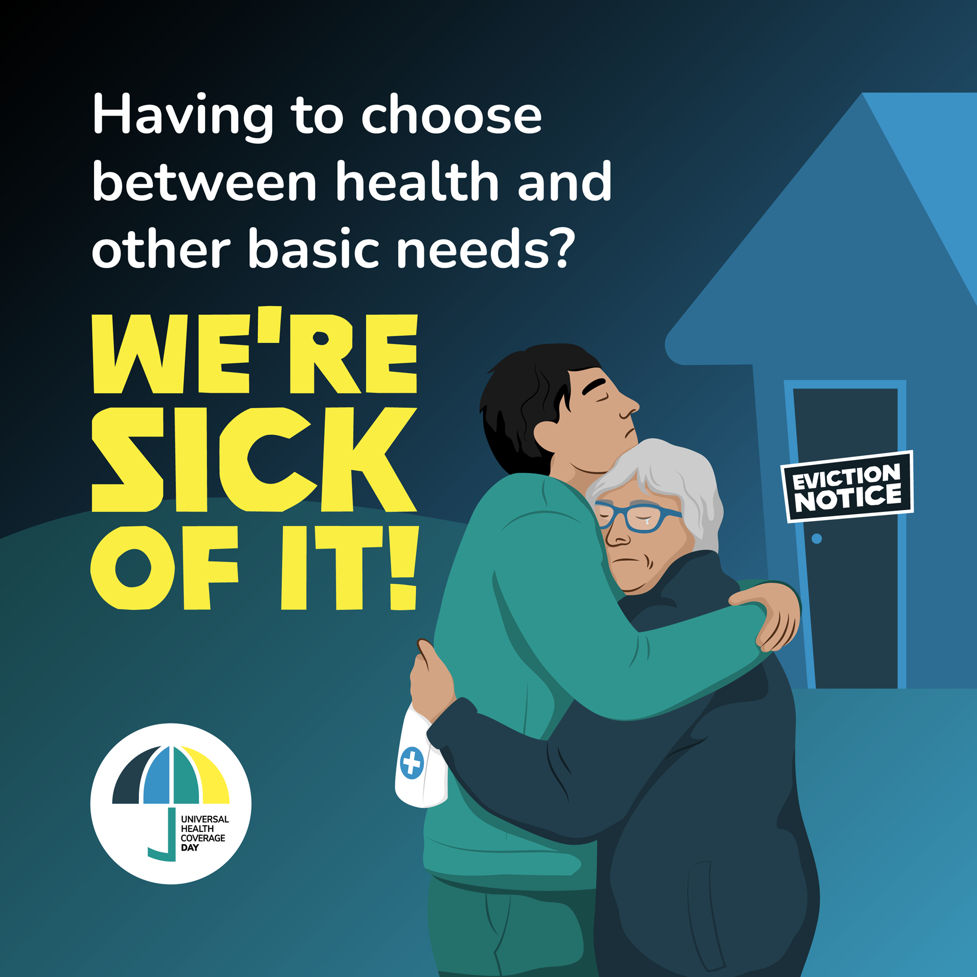 UHCD2025 Having to choose between health and other basic needs infographic