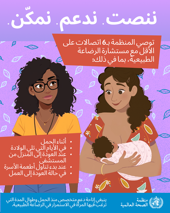 الرضاعة الطبيعية: الاستماع، الدعم، التمكين