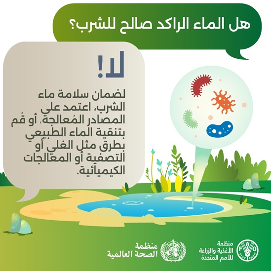 بطاقة وسائل التواصل الاجتماعي WFSD 2025 - مياه راكدة آمنة للشرب