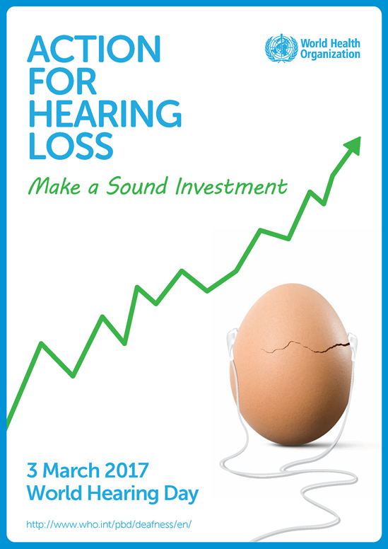 World Hearing Day 2017 action for hearing loss poster