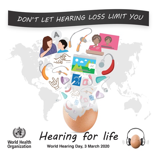 World Hearing Day 2020 Hearing for life poster