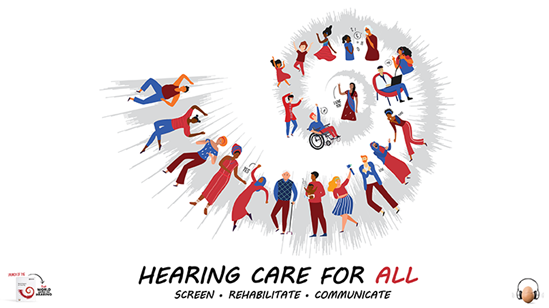 World Hearing Day 2021 hearing care for all poster