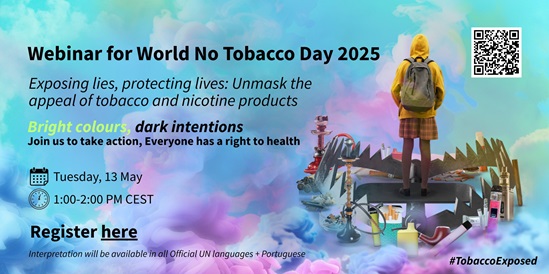 webinar flyer for world no tobacco day 2025