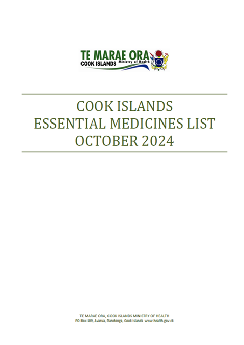 Cook Islands: Essential Medicines List 2024 (English)