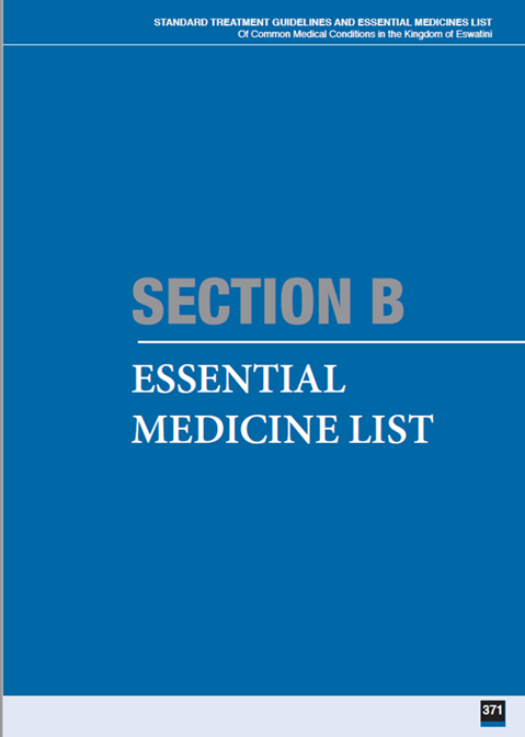 Eswatini: Essential Medicines List 2021 (English)