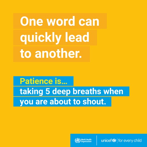 Parenting 3 Patience Patience is taking 5 deep breaths when you are about to shout