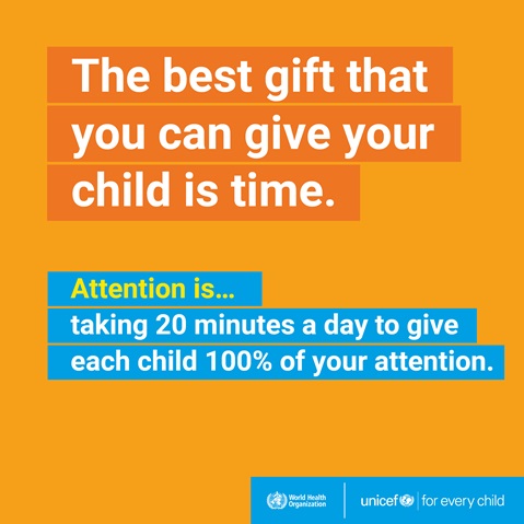 Parenting 4 Attention Attention is taking 20 minutes a day to give each child 100% of your attention