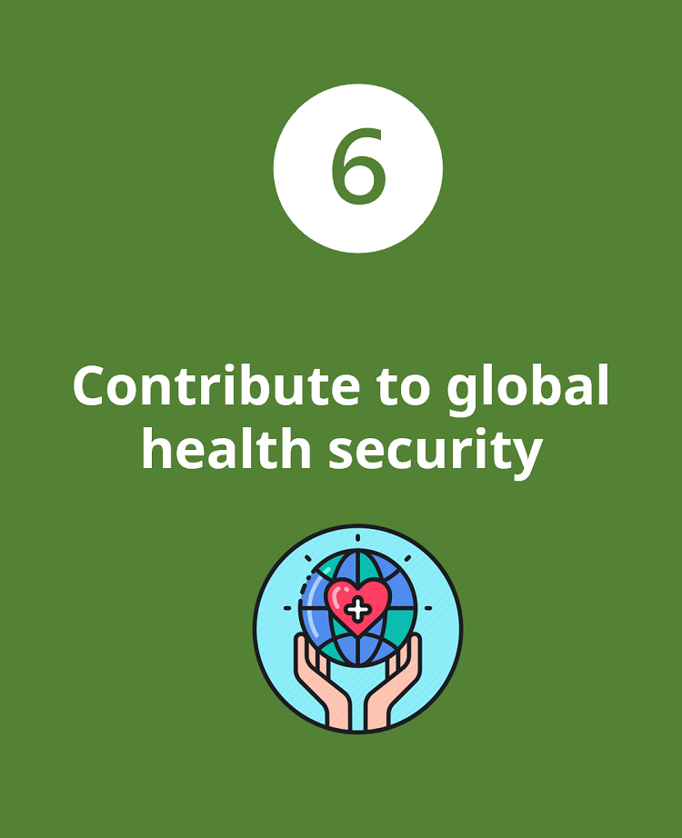 contribute to global health security illustration