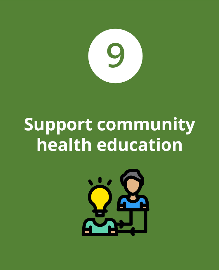 support community health education illustration