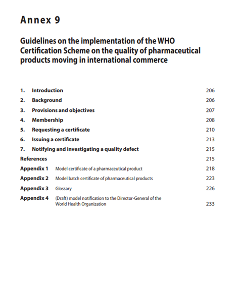 TRS 1033 - Annex 9: Guidelines on the implementation of the WHO Certification Scheme on the quality of pharmaceutical products moving in international commerce