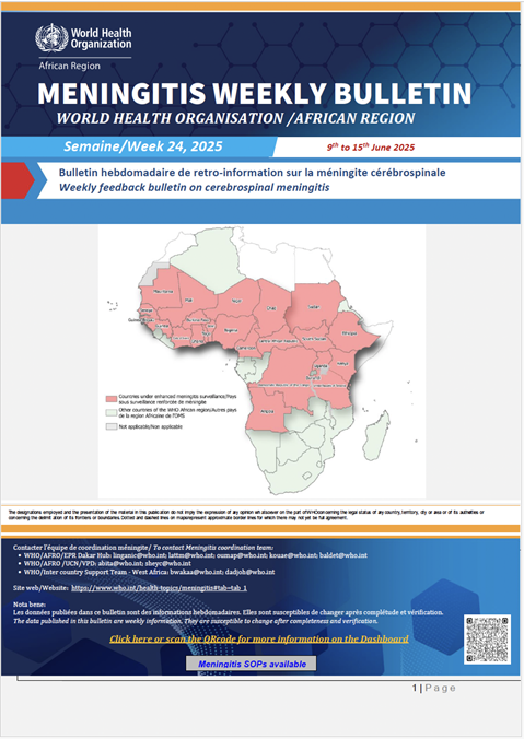 Meningitis weekly bulletin 9 June to 15 June 2025