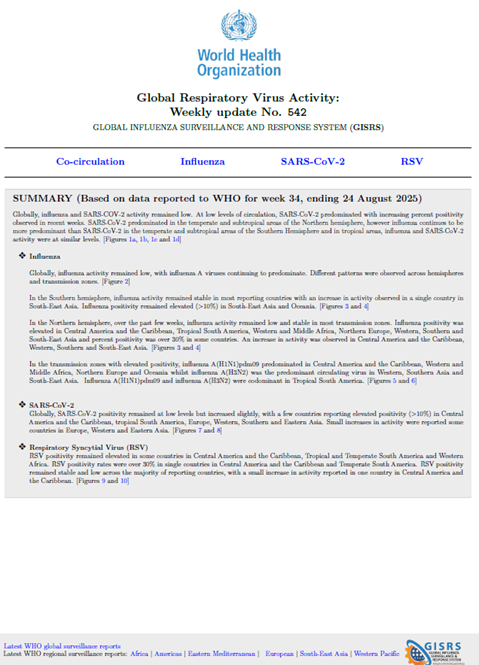 Influenza Update N° 542