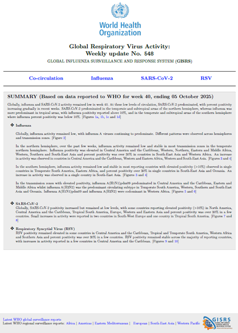 Influenza Update N° 548