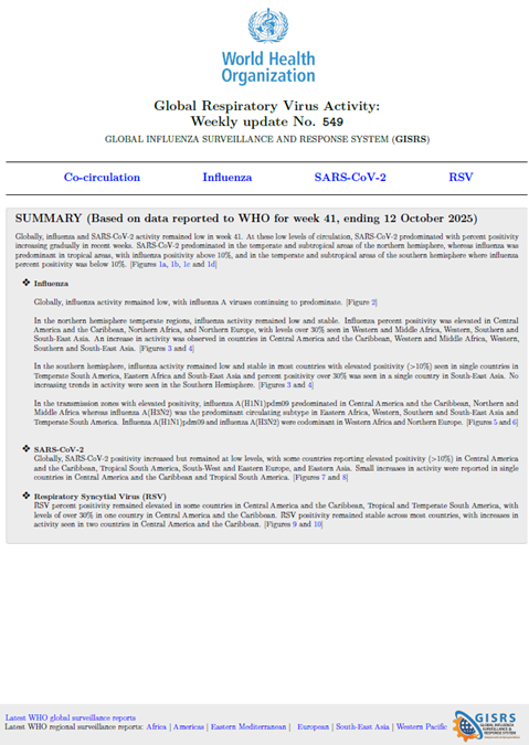 Influenza Update N° 549