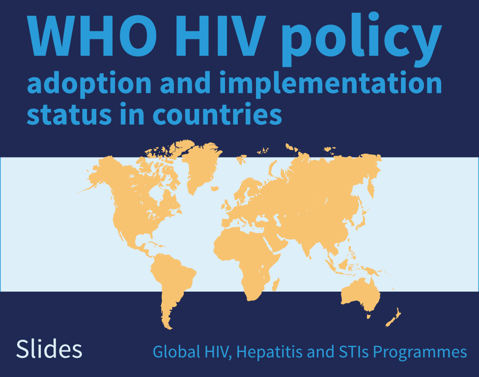 WHO HIV policy adoption and implementation status in countries - slides
