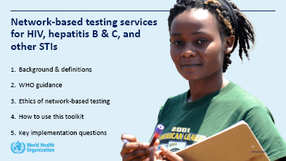 Network-based testing services for HIV, hepatitis B and C, and other STIs - presentation