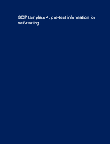 Template 4 - Pre-test information for self-testing