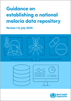 Cover of the guidance on establishing a natioanl malaria data repository
