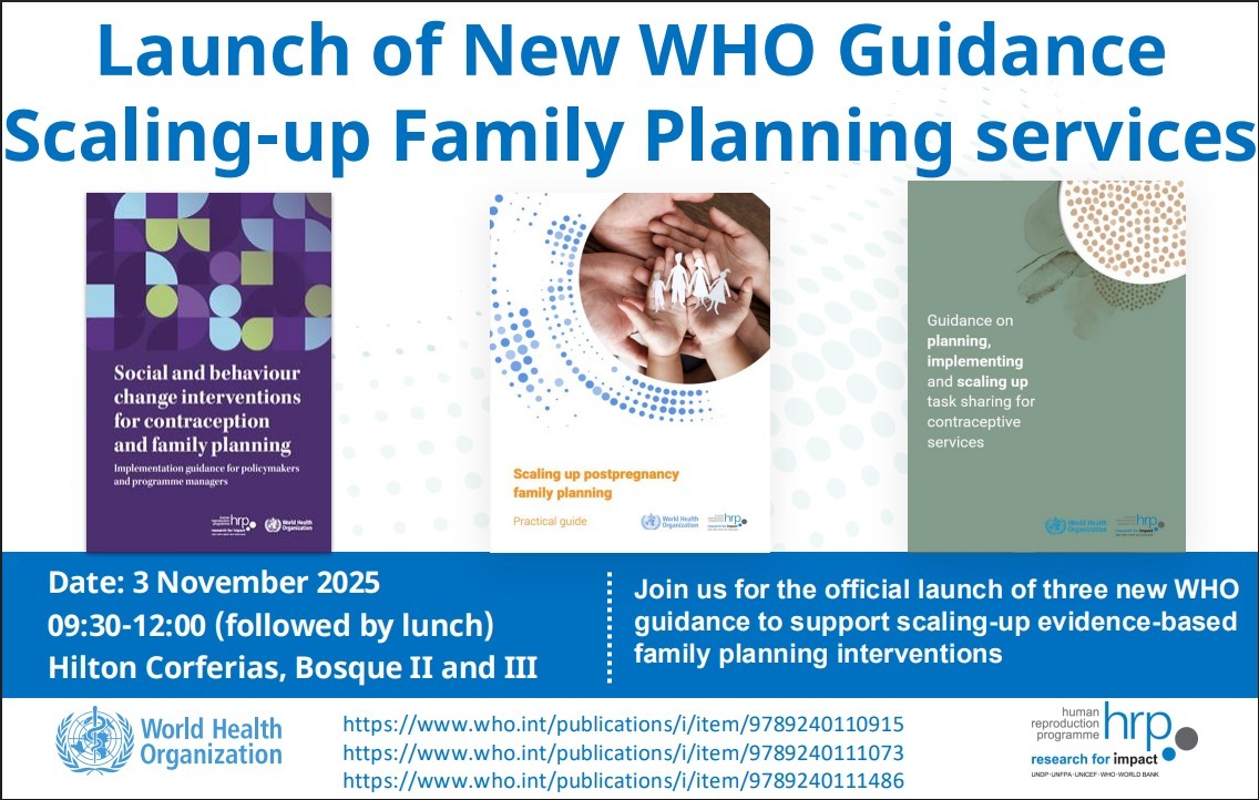 Launch of new WHO guidance scaling-up family planning services