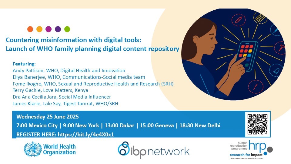 Countering misinformation with digital tools: Launch of WHO family planning digital content repository – World Health Organization (WHO)
