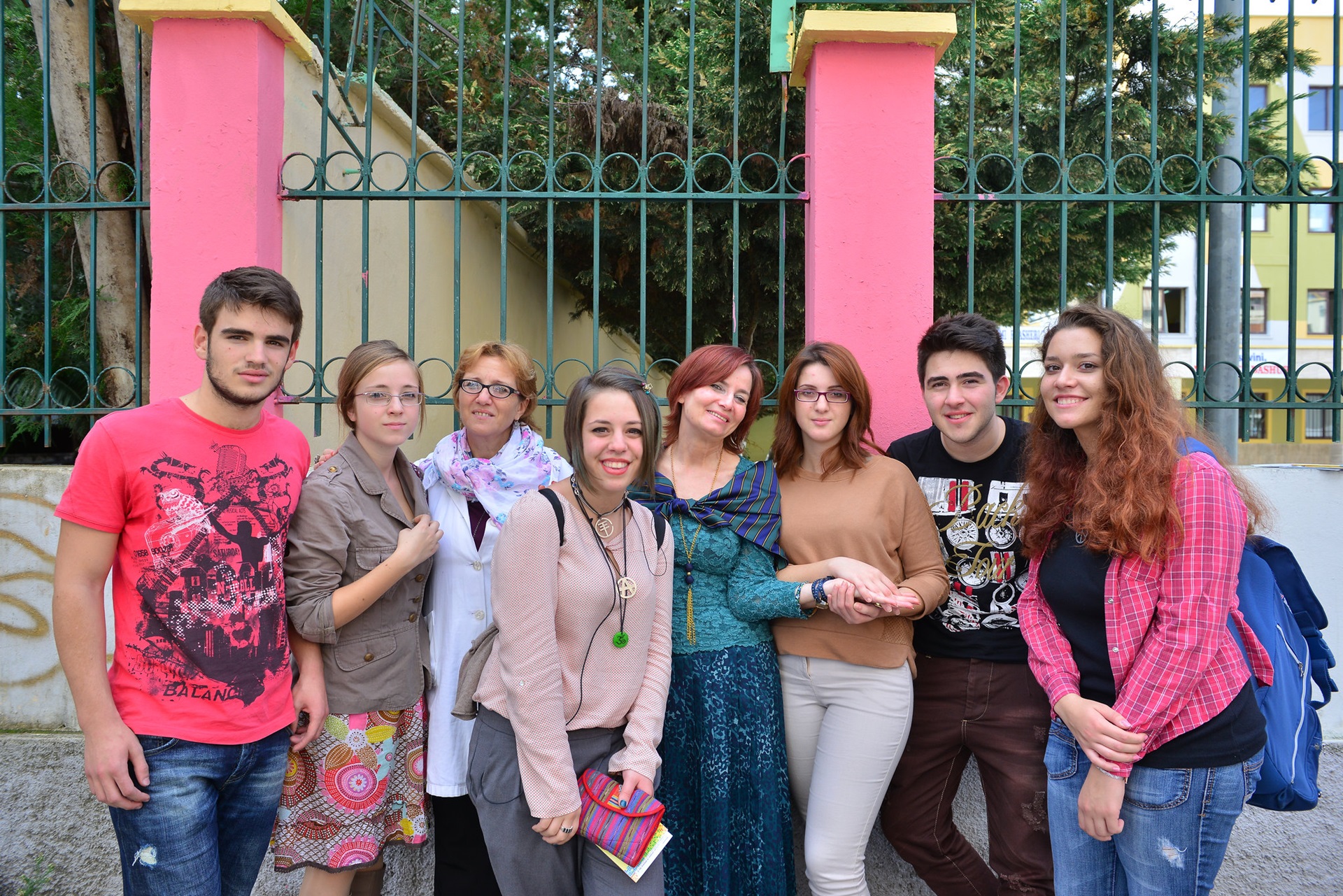Young people at school in Albania