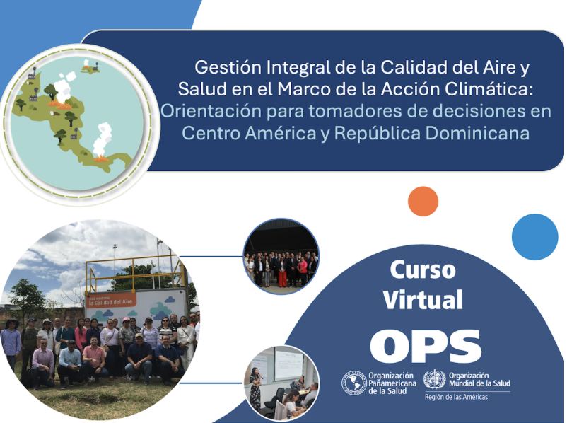 Screenshot of the air quality and health course from PAHO