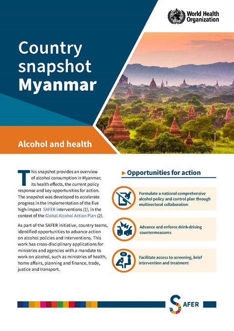Country snapshot on alcohol and health: Myanmar