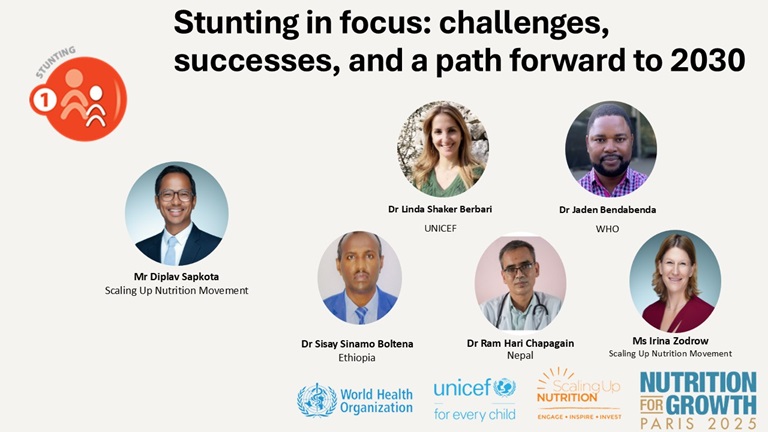 Stunting accelerating progress for Paris N4G 2025 webinar flyer