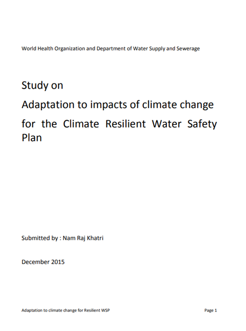 Study on Adaptation to Impacts of Climate Change for the Climate Resilient Water Safety Plan